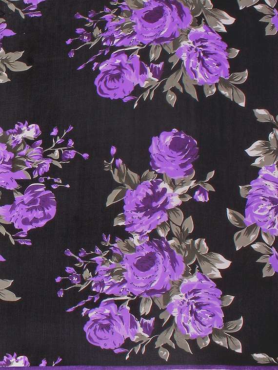 women purple printed saree with blouse - 21480907 -  Standard Image - 3