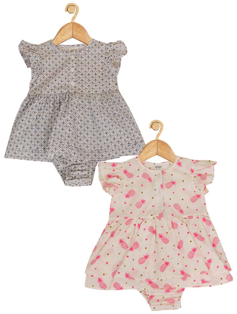 pack of 2 girl printed romper