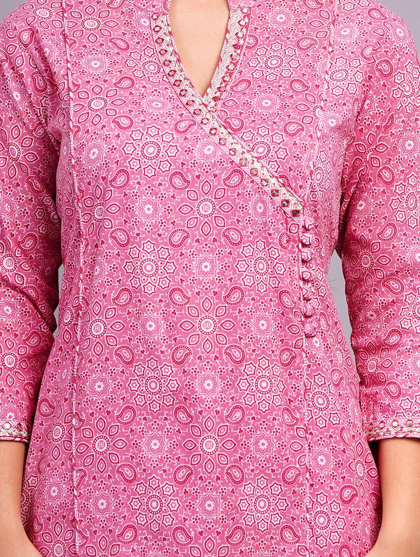 women pink kurta pant set with duapatta - 21481182 -  Standard Image - 8