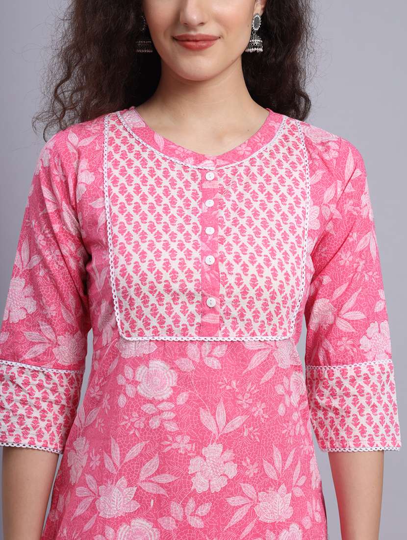 women pink kurta pant set - 21481518 - Standard Image - 5