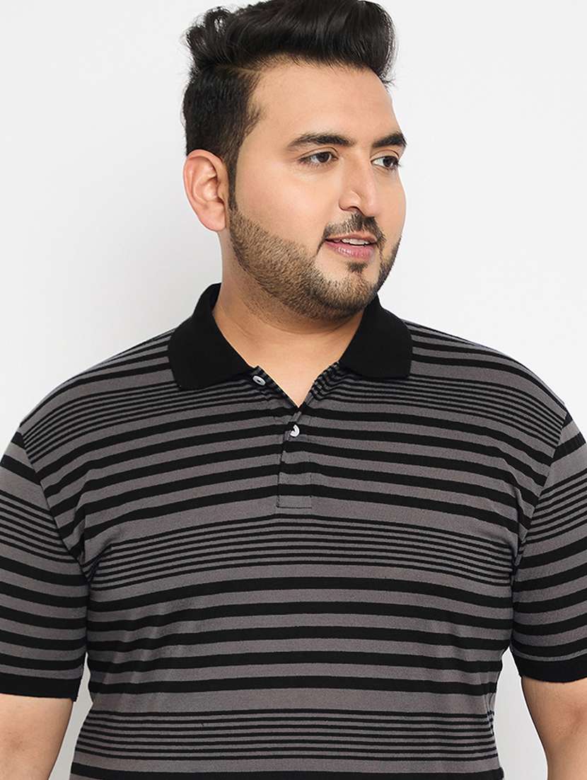men polo neck striped t-shirt - 21482414 -  Standard Image - 3