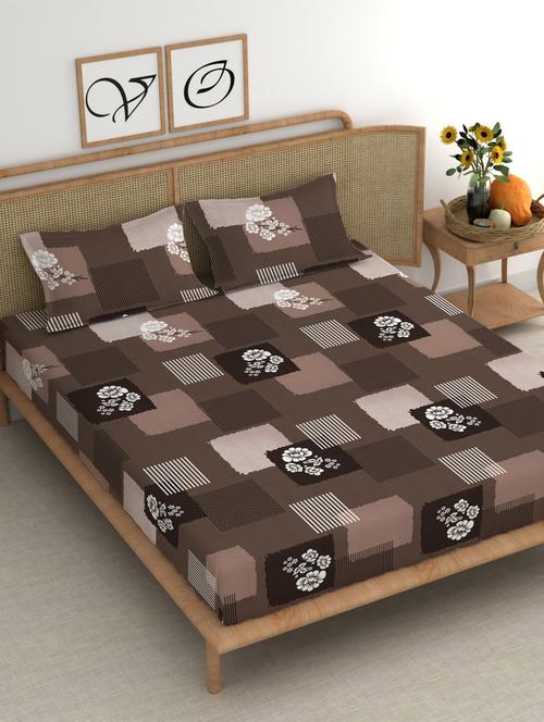 chhavi india 210 tc double king bedsheet - 21482794 - Standard Image - 0