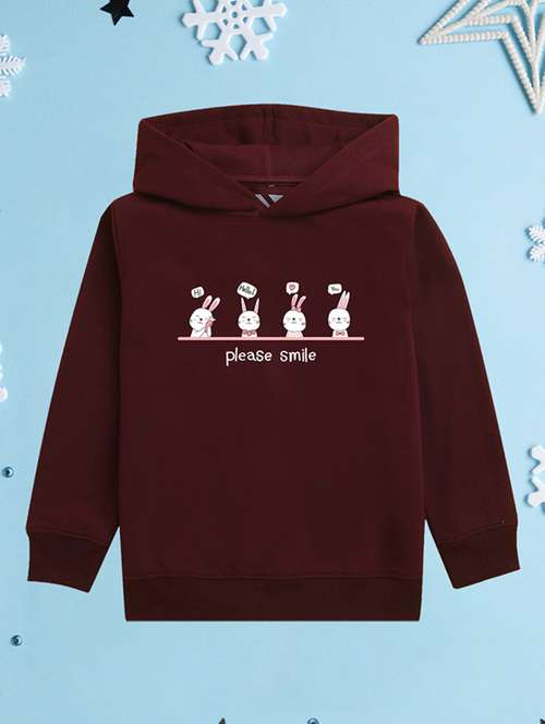girls hooded neck long sleeves sweatshirts - 21482807 -  Standard Image - 0