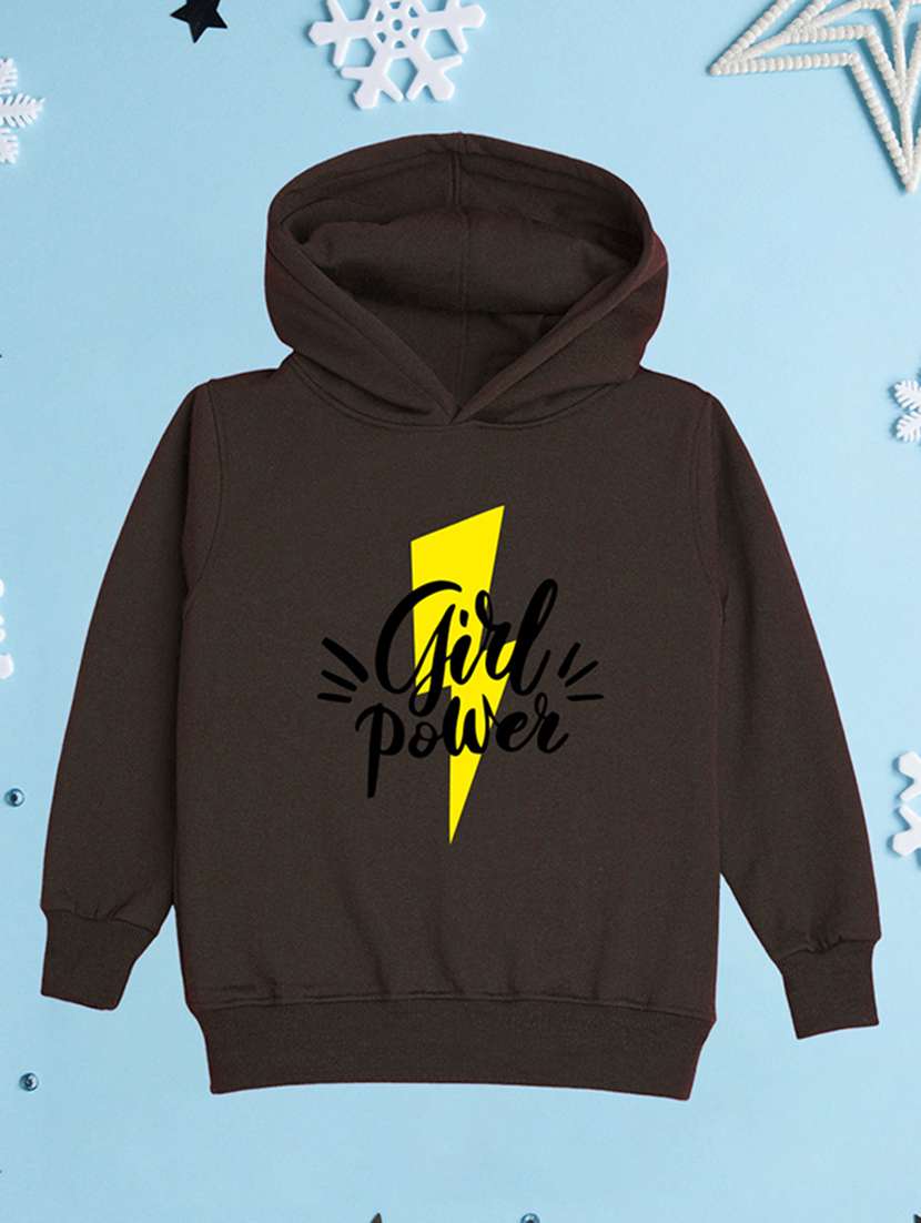 girls hooded neck long sleeves sweatshirts