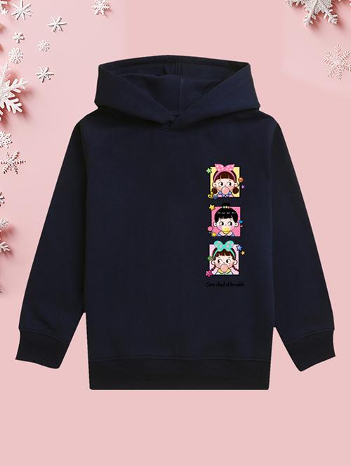 girls hooded neck long sleeves sweatshirts - 21482821 - Standard Image - 0
