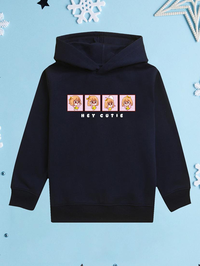 girls hooded neck long sleeves sweatshirts - 21482839 -  Zoom Image - 0