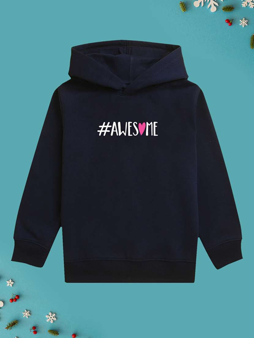 girls hooded neck long sleeves sweatshirts