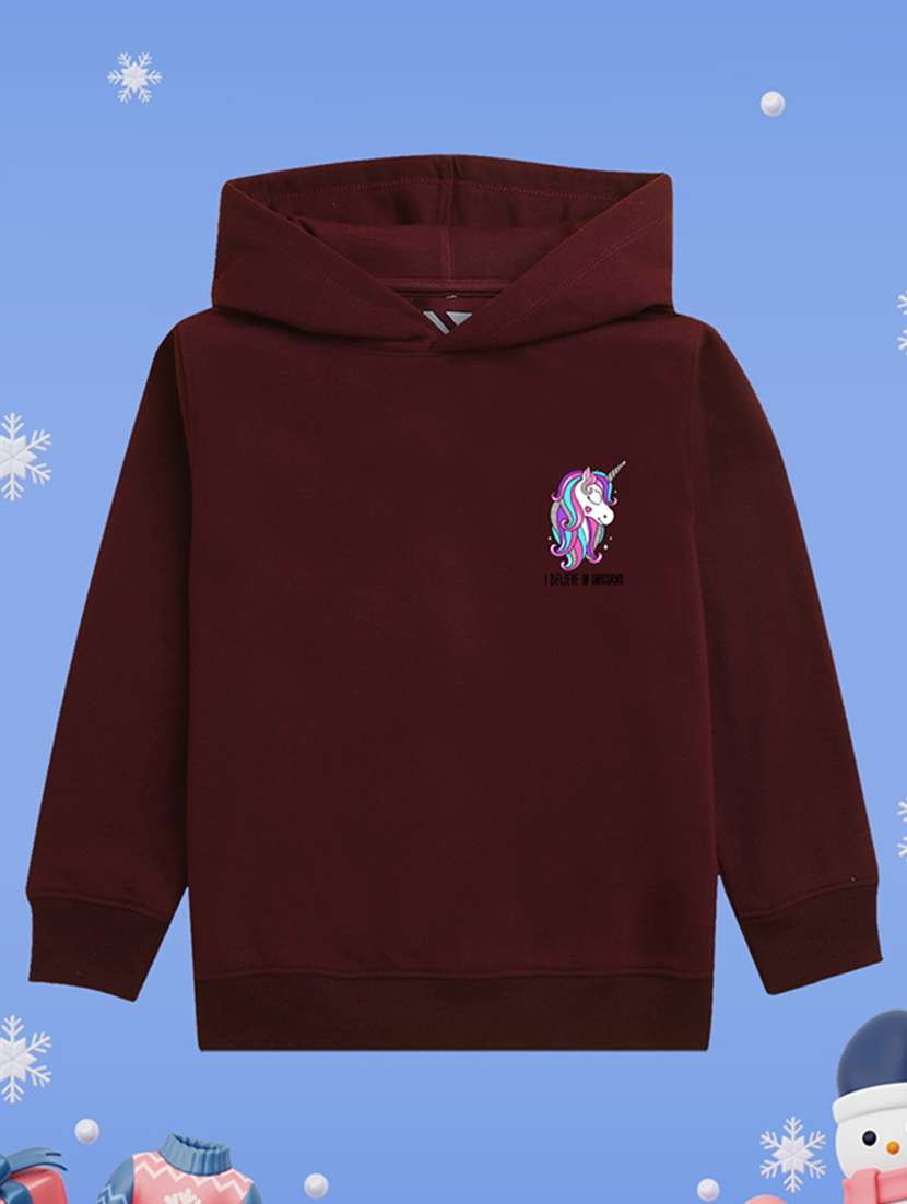 girls hooded neck long sleeves sweatshirts