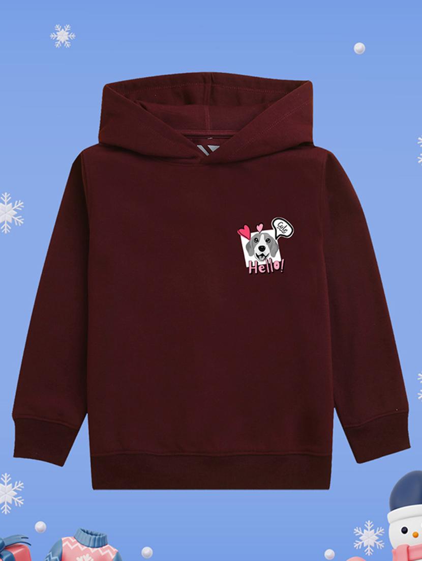 girls hooded neck long sleeves sweatshirts - 21482896 - Zoom Image - 0
