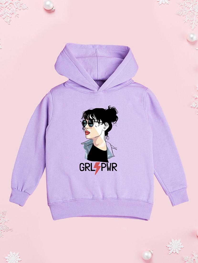 girls hooded neck long sleeves sweatshirts - 21482905 -  Zoom Image - 0