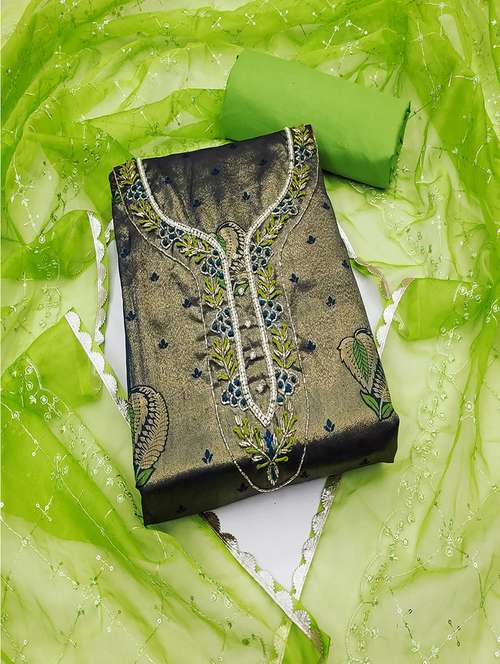 women embroidered unstitched suit set - 21482977 -  Standard Image - 0