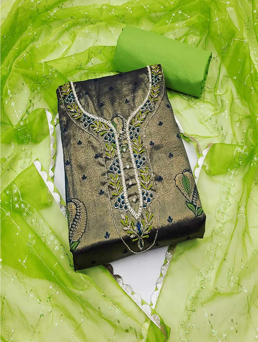 women embroidered unstitched suit set