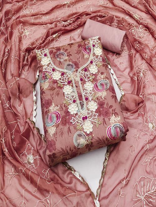 women embroidered unstitched suit set - 21482984 - Standard Image - 0