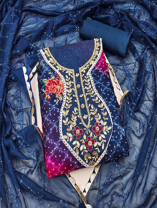 women embroidered unstitched suit set - 21483021 - Standard Image - 0