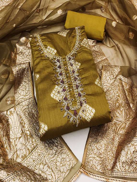 women embroidered unstitched suit set - 21483043 - Zoom Image - 0