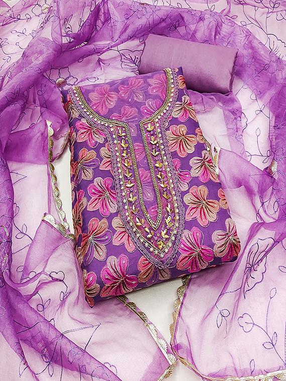 women embroidered unstitched suit set - 21483046 - Zoom Image - 0