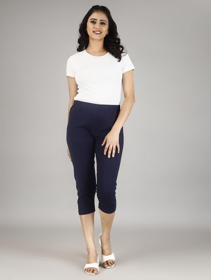 women high rise solid capri combo (pack of 2) - 21483093 - Standard Image - 5