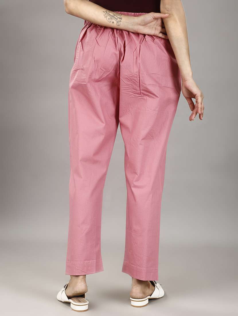 women solid mid rise tailored trouser - 21483430 -  Standard Image - 3