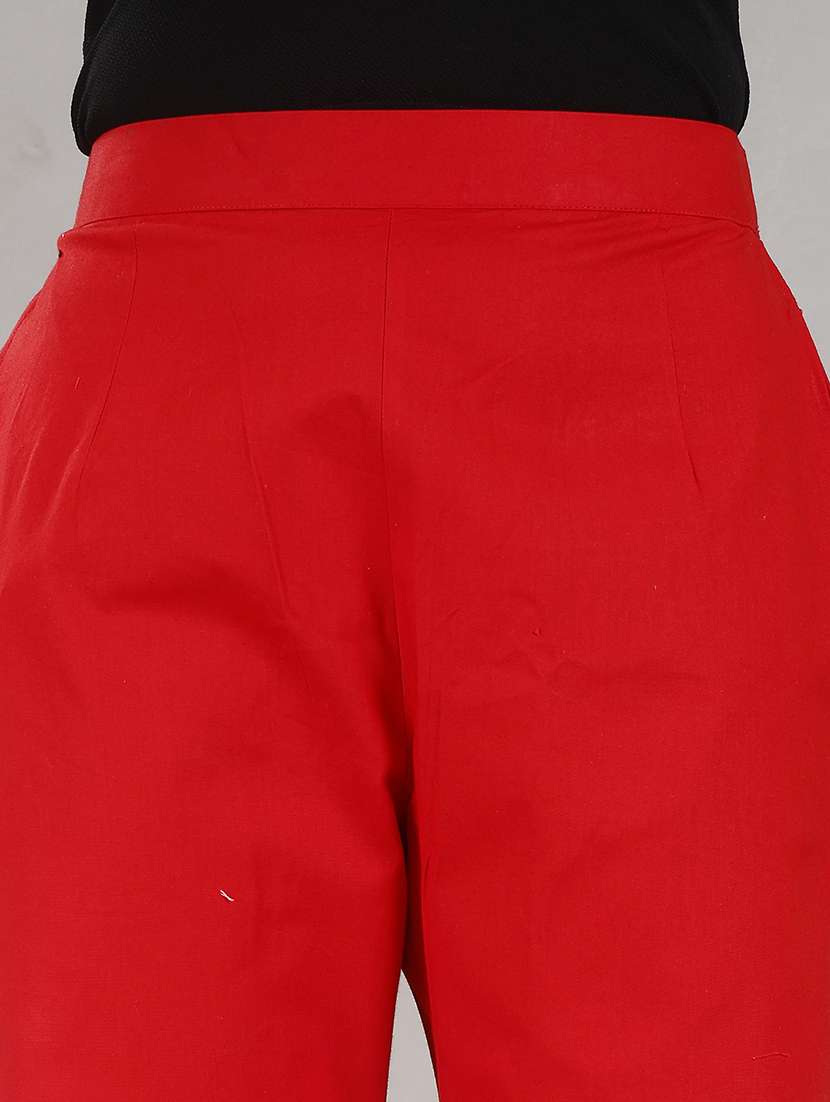 women solid mid rise tailored trouser - 21483432 -  Standard Image - 5