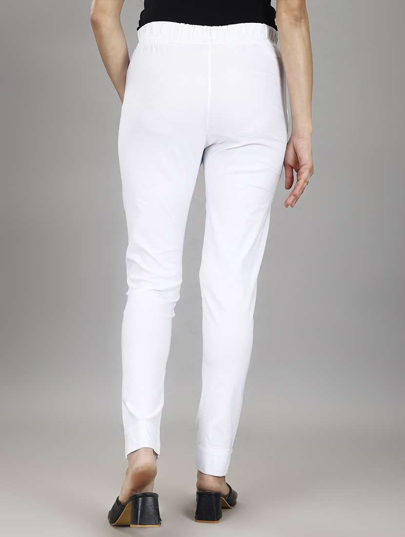 women solid high rise cigarette pant - 21483464 -  Standard Image - 3