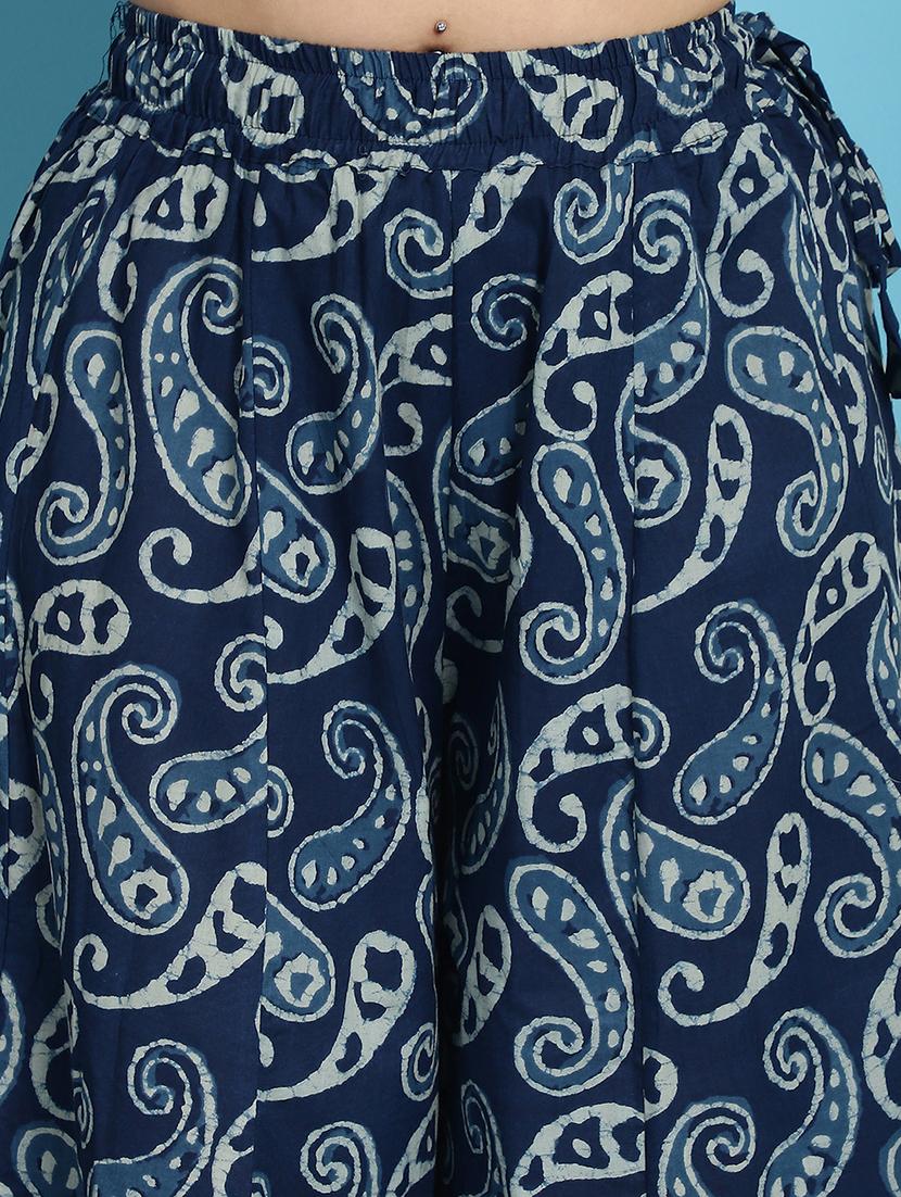 women printed cotton flared palazzo - 21483470 - Standard Image - 5