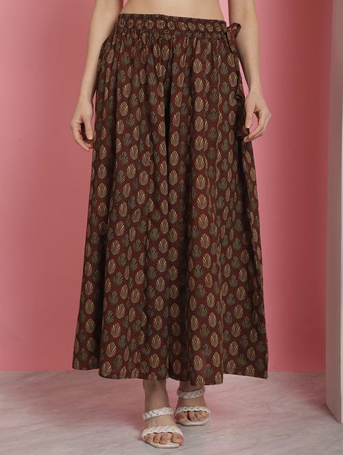 women printed cotton flared palazzo - 21483475 -  Standard Image - 0