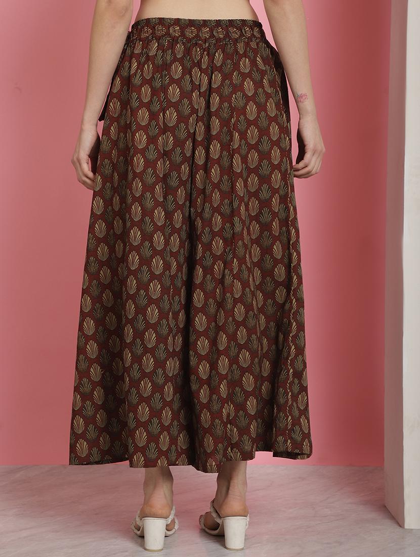 women printed cotton flared palazzo - 21483475 - Standard Image - 3