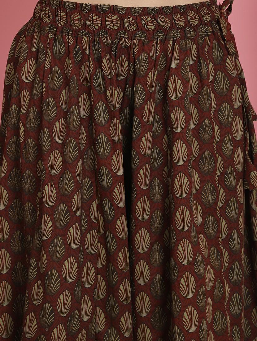women printed cotton flared palazzo - 21483475 - Standard Image - 5