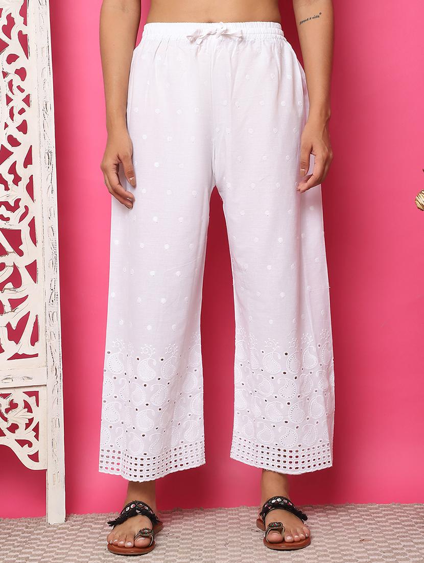 women  solid self design palazzo  - 21483484 -  Zoom Image - 0