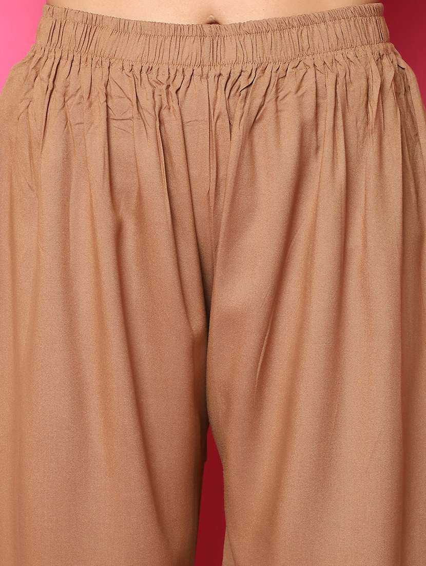 women solid rayon straight palazzo - 21483488 -  Standard Image - 5