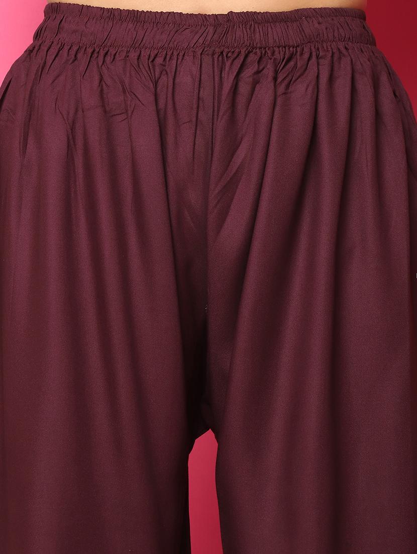 women solid rayon straight palazzo - 21483489 - Standard Image - 5