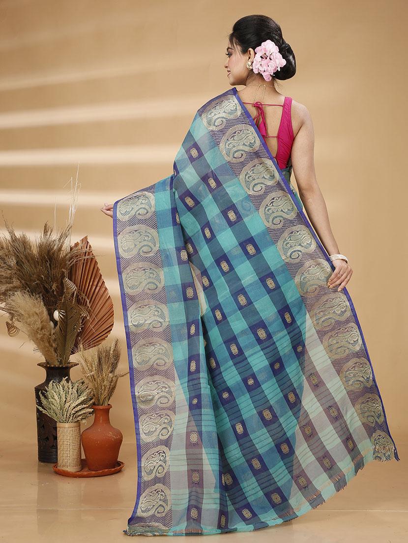 women self design tant saree - 21483499 - Standard Image - 3