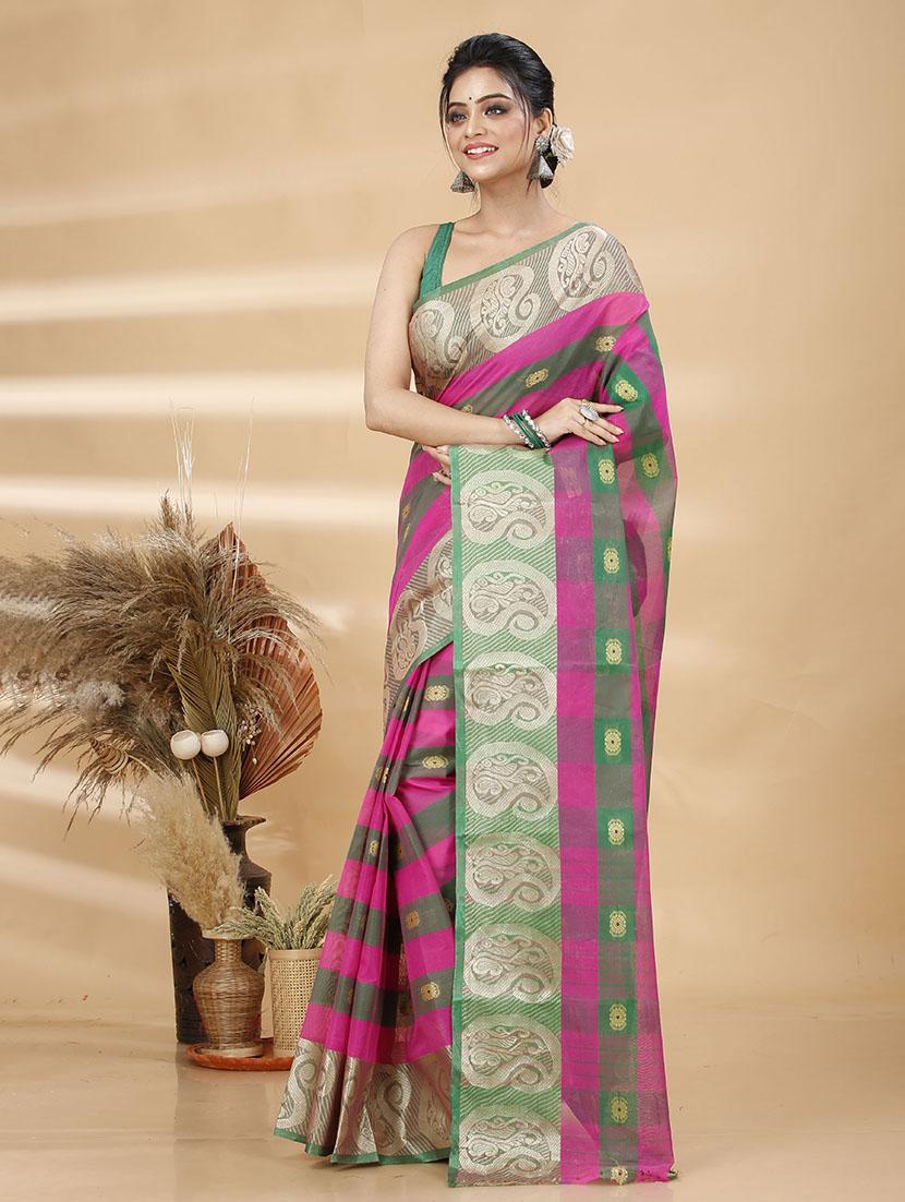 women self design tant saree - 21483502 -  Zoom Image - 0