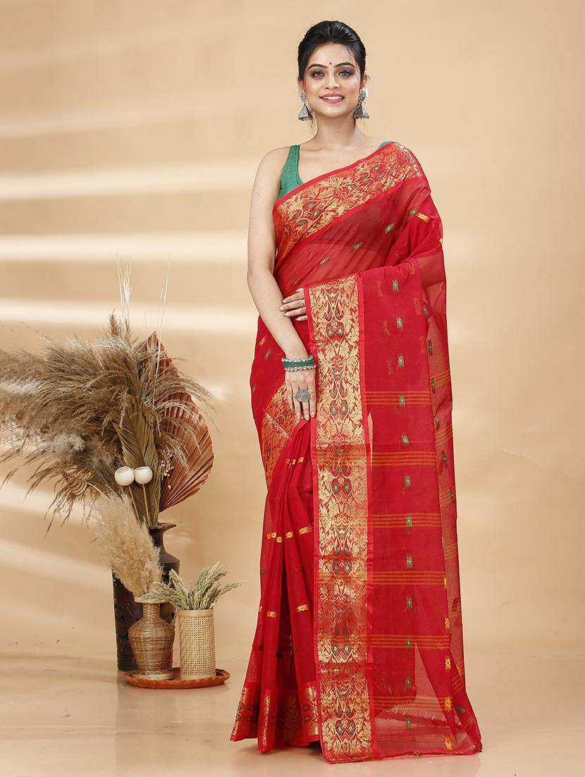 women self design tant saree - 21483506 -  Zoom Image - 0