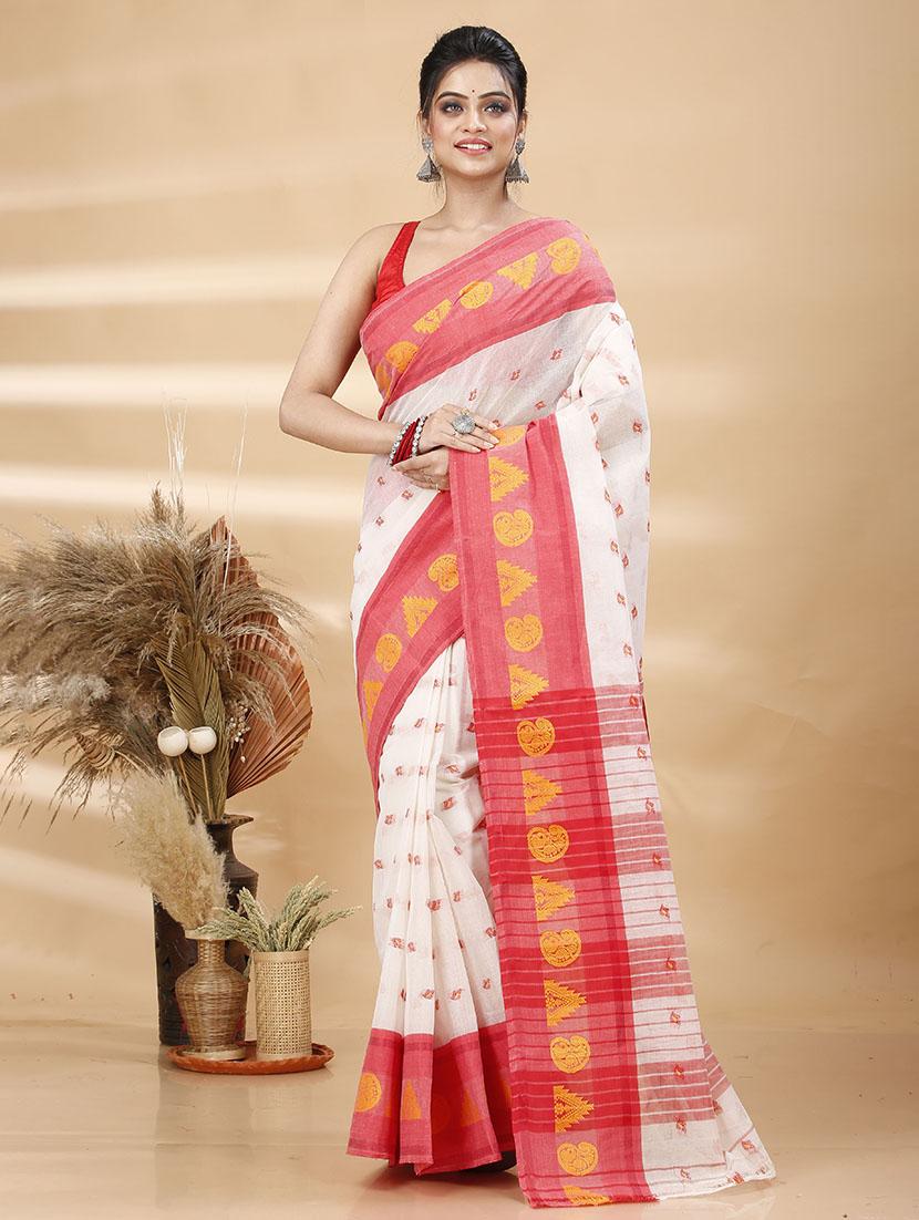 women self design tant saree - 21483522 - Zoom Image - 0