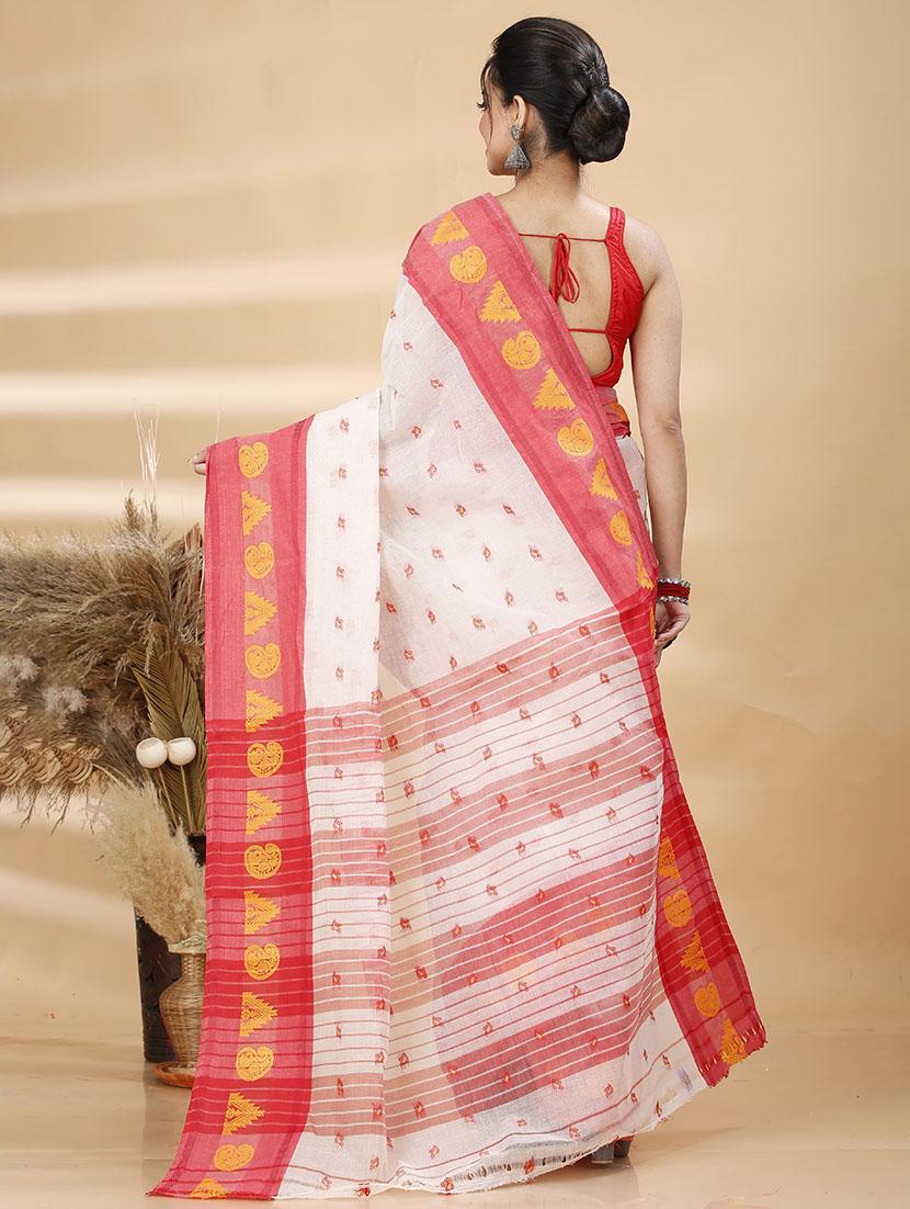 women self design tant saree - 21483522 - Standard Image - 3