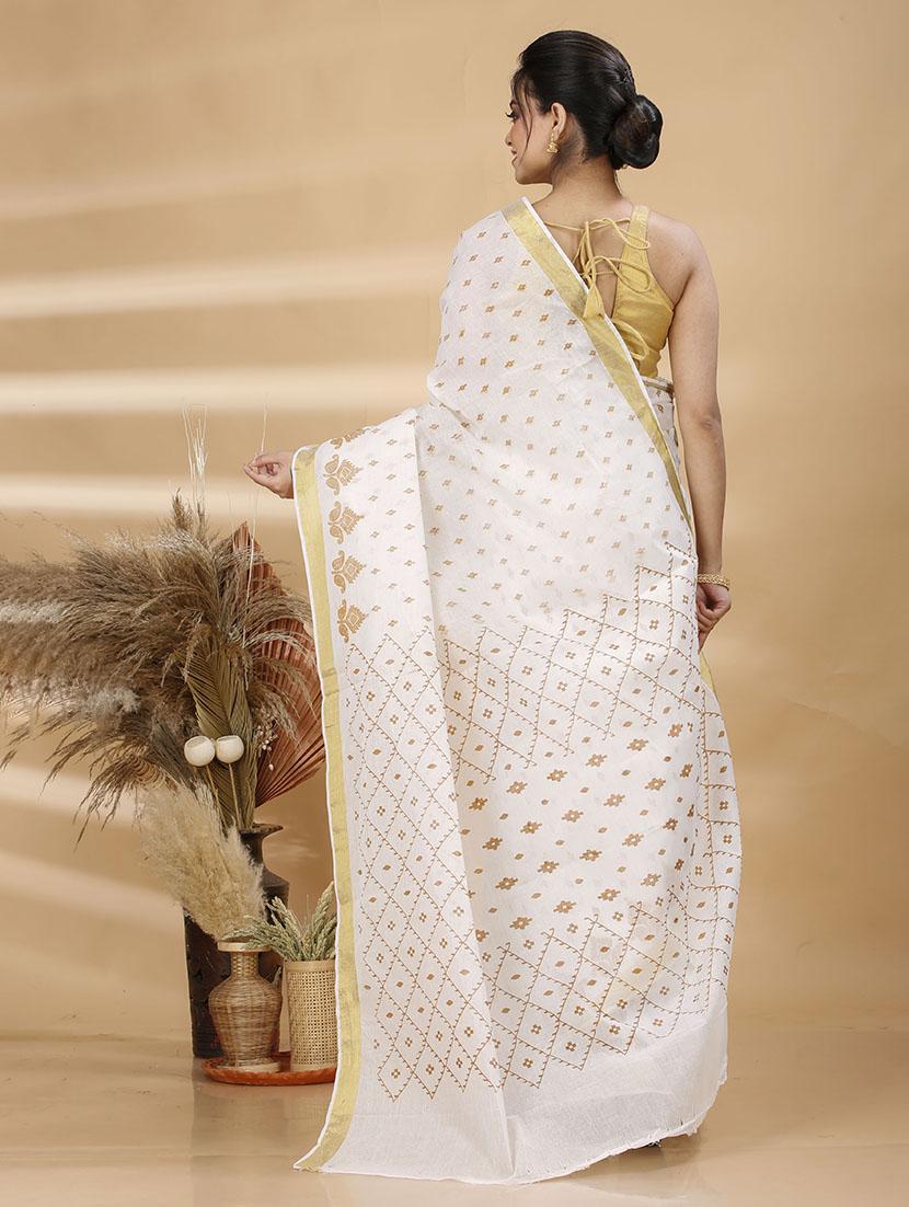 women self design tant saree - 21483532 - Standard Image - 3