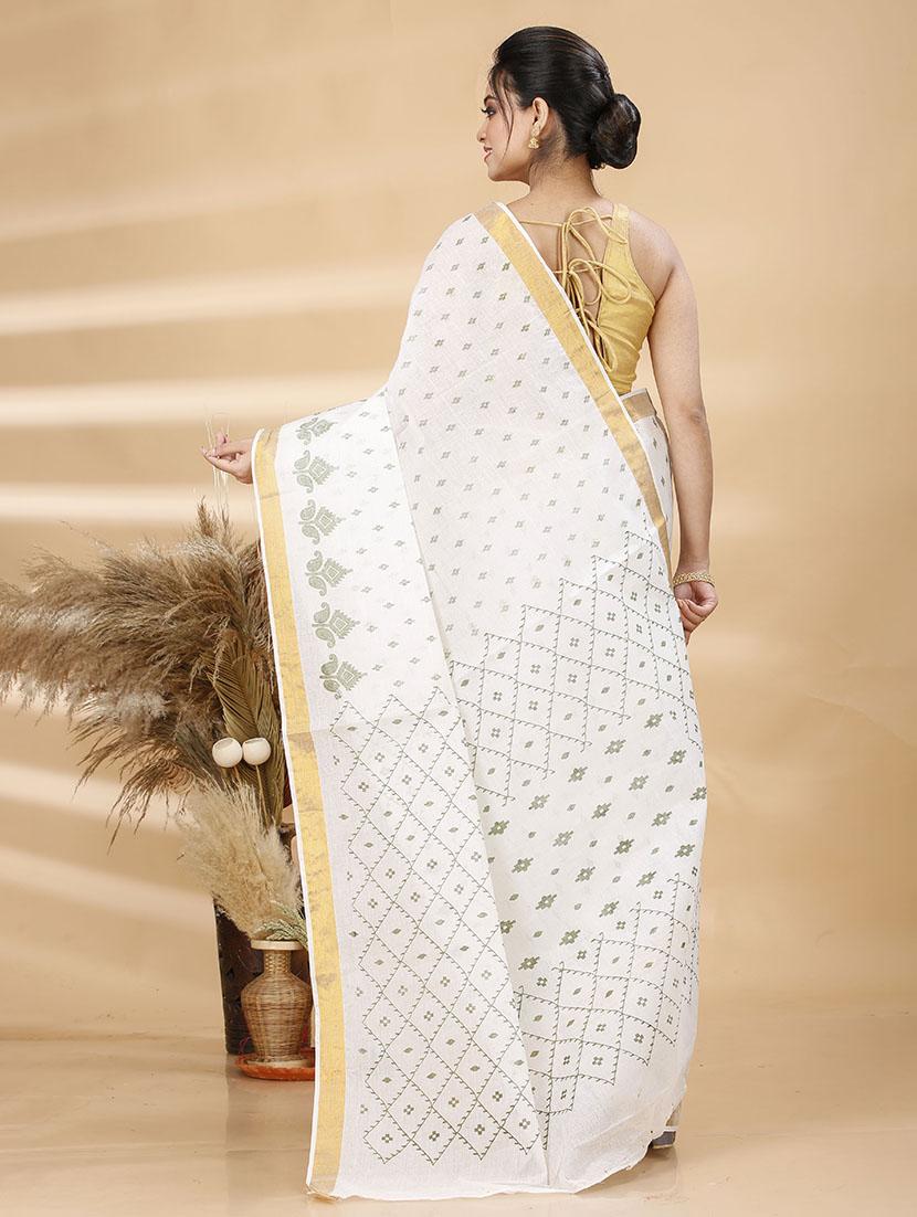 women self design tant saree - 21483533 - Standard Image - 3