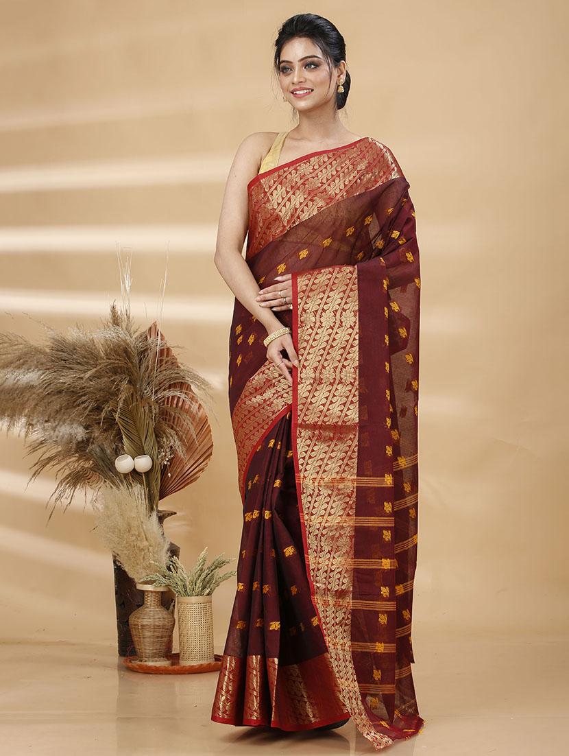 women self design tant saree - 21483542 - Zoom Image - 0