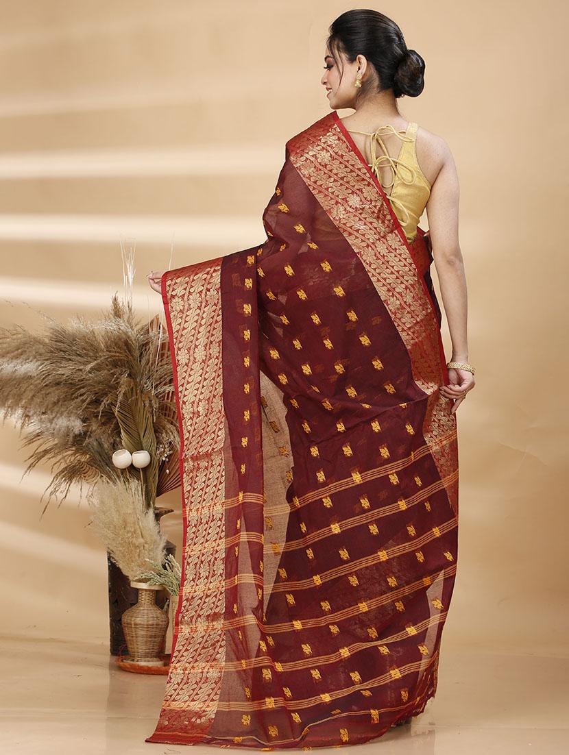 women self design tant saree - 21483542 - Standard Image - 3