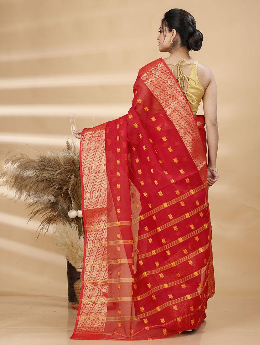 women self design tant saree - 21483543 - Standard Image - 3