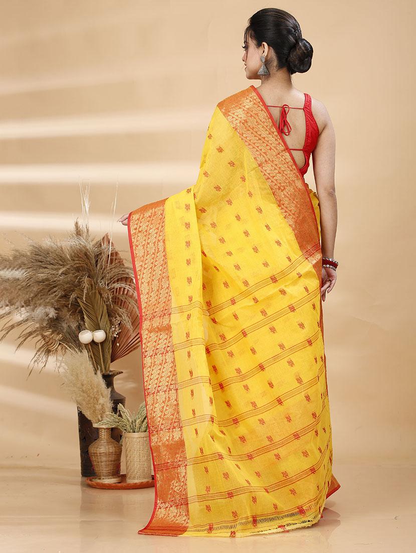women self design tant saree - 21483544 - Standard Image - 3