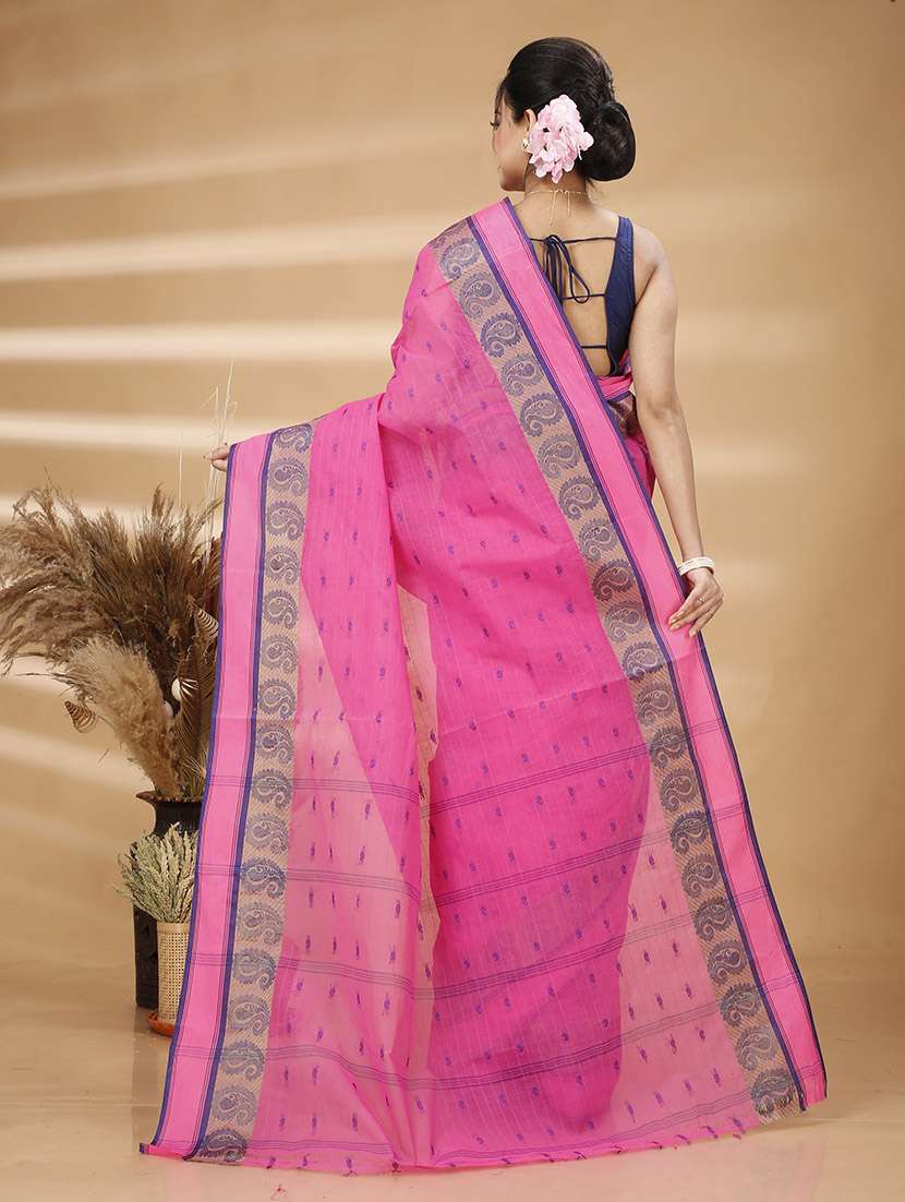 women self design tant saree - 21483562 - Standard Image - 3