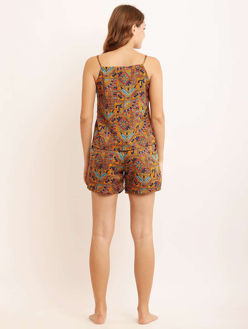 women printed shorts nightwear set - 21483573 -  Standard Image - 3