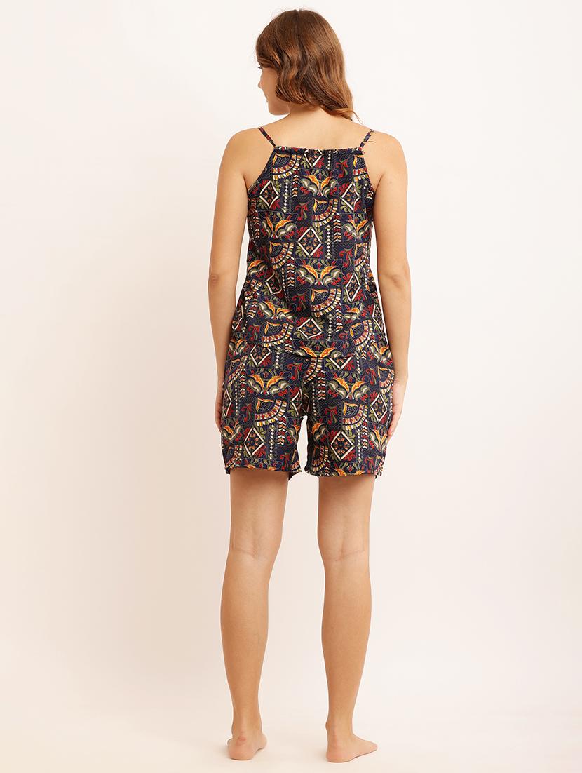 women printed shorts nightwear set - 21483574 - Standard Image - 3