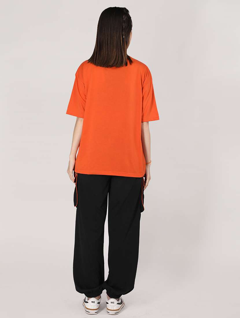 women printed t-shirt & jogger co-ord set - 21483949 - Standard Image - 3