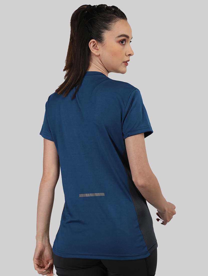 women blue polyester regular t-shirt - 21483956 -  Standard Image - 3