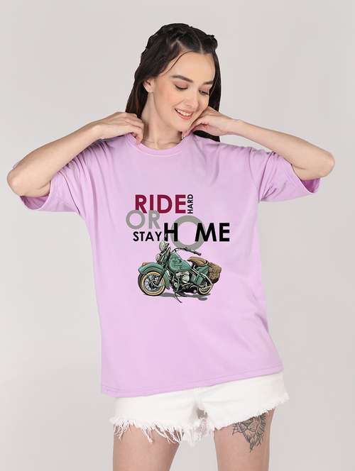 women round neck graphic oversized t-shirt - 21484010 - Standard Image - 0