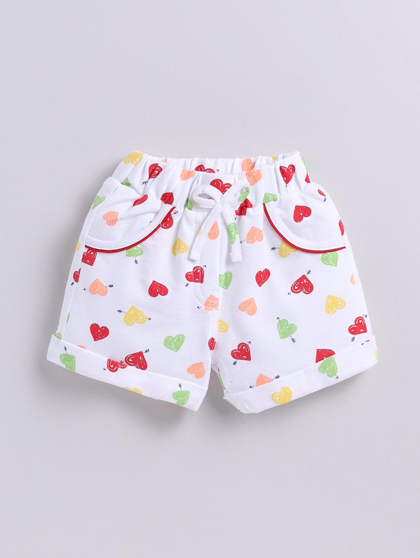 kids red cotton printed shorts set - 21484422 - Standard Image - 3