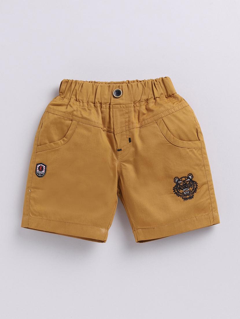 kids mustard cotton shorts set - 21484543 - Standard Image - 3